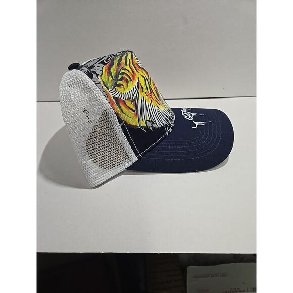 Ed Hardy Trucker Style Snapback Hat New Blue White - Picture 3 of 9